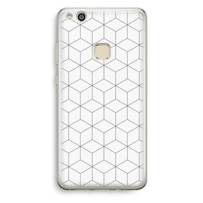 Zwart-witte kubussen: Huawei Ascend P10 Lite Transparant Hoesje
