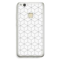 Zwart-witte kubussen: Huawei Ascend P10 Lite Transparant Hoesje