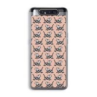 Zwarte poes: Samsung Galaxy A80 Transparant Hoesje