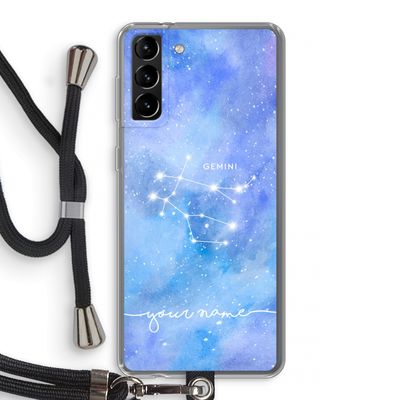 Sterrenbeeld - Licht: Samsung Galaxy S21 Plus Transparant Hoesje met koord