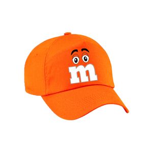 Bellatio Decorations Verkleed pet voor volwassenen - letter M - oranje - unisex - carnaval   -