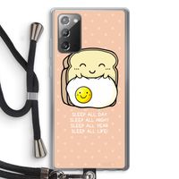 Sleep All Day: Samsung Galaxy Note 20 / Note 20 5G Transparant Hoesje met koord