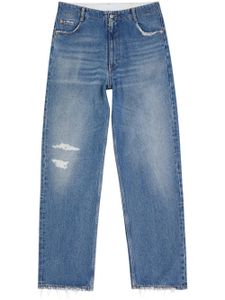 MM6 Maison Margiela jean droit à effet usé - Bleu