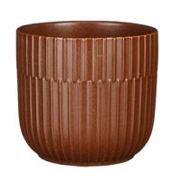 Mica Decorations Plantenpot - keramiek - bruin - D12.5|H11 cm