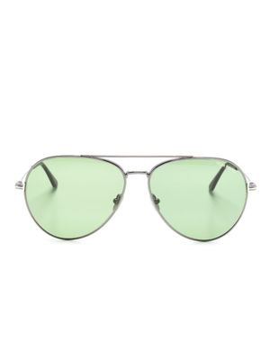 TOM FORD Eyewear lunettes de soleil teintées à monture pilote - Gris