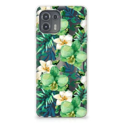 Motorola Edge 20 Lite | TPU Case | Orchidee Groen Motorola Edge 20 Lite | TPU Case | Orchidee Groen