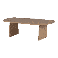 WOOOD Organische Salontafel 'Tablo' Eikenhout, 110 x 60cm, kleur Naturel