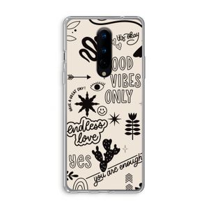 Good vibes: OnePlus 8 Transparant Hoesje