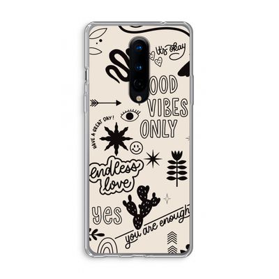 Good vibes: OnePlus 8 Transparant Hoesje