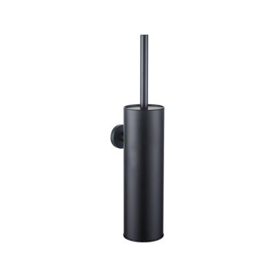 Fortifura Calvi toiletborstelhouder - gesloten model - wand - rond - mat zwart SW1111541