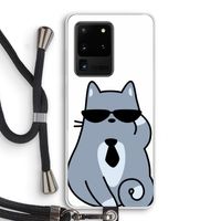 Cool cat: Samsung Galaxy S20 Ultra Transparant Hoesje met koord