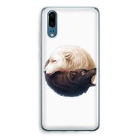 Yin Yang Wolves: Huawei P20 Transparant Hoesje Yin Yang Wolves: Huawei P20 Transparant Hoesje