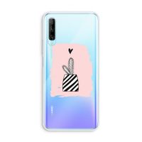 Zwart-wit cactus: Huawei P Smart Pro Transparant Hoesje