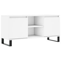 vidaXL Tv-meubel 104x35x50 cm bewerkt hout wit - thumbnail