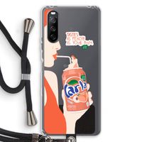 Peach please!: Sony Sony Xperia 10 III Transparant Hoesje met koord