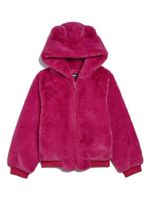 Apparis manteau Lily en fourrure artificielle à capuche - Rose