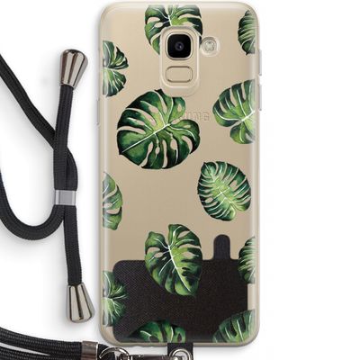 Tropische bladeren: Samsung Galaxy J6 (2018) Transparant Hoesje met koord