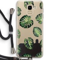 Tropische bladeren: Samsung Galaxy J6 (2018) Transparant Hoesje met koord