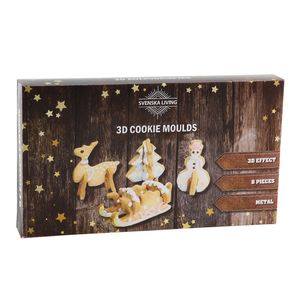 16x stuks kerst thema koekvormpjes/uitsteek vormpjes