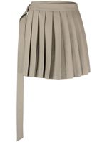 AMI Paris pleated virgin wool wrap skirt - Tons neutres - thumbnail