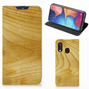 Samsung Galaxy A20e Book Wallet Case Licht Hout