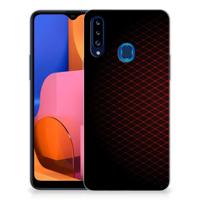 Samsung Galaxy A20s | TPU bumper | Geruit Rood