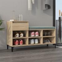 Schoenenkast 102x36x60 cm bewerkt hout sonoma eikenkleurig