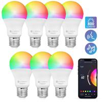 Lideka Slimme LED Smart Lampen - E27 - 9W - Set Van 7 - RGBW - Google, Alexa en Siri - thumbnail