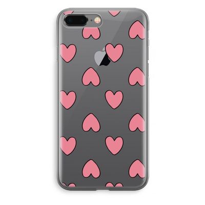 Ondersteboven verliefd: iPhone 8 Plus Transparant Hoesje