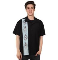 Bettie Page Pinup Panel Shirt Black-XXXXL