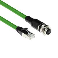 ACT SC3903 Industriële Sensor kabel | M12A 8-Polig Female naar RJ45 Male | Ultraflex SF/UTP TPE kabel | Afgeschermd | IP67 | Groen | 1,5 meter