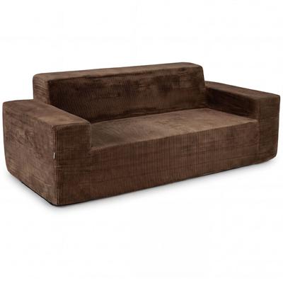 Corduroy Driezitsbank Tweezitsbank Met Hoge Rugleuning Brede Armleuningen En Diepe Zitting