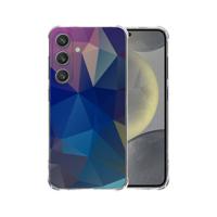 Samsung Galaxy S25 Plus Hoesje - Polygon Dark TPU Antishock Samsung Galaxy S25 Plus Hoesje - Polygon Dark TPU Antishock