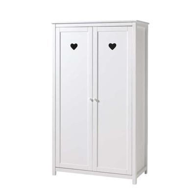 Leen Bakker - Vipack 2-deurs Kledingkast Amori - 190x110x57 Cm - MDF/Grenenhout - Wit