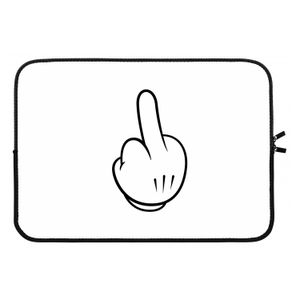 Middle finger white: Laptop sleeve 13 inch
