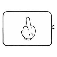 Middle finger white: Laptop sleeve 13 inch