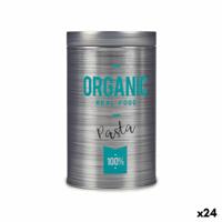 Tin Organic Pasta Grijs Blik 10,4 x 18,2 x 10,4 cm (24 Stuks)