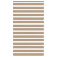 VidaXL Zebra blind 130x200 cm stofbreedte 125,9 cm polyester zandbruin