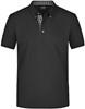 James & Nicholson JN964 Men´s Plain Polo - Black/Black/White - XXL