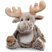 Inware pluche eland rendier knuffeldier - grijs - zittend - 26 cm - thumbnail