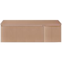 Frozen 3D Badmeubelset 140 cm - Greeplijst in Kleur - Wastafel Onderkast met Bovenblad Peach