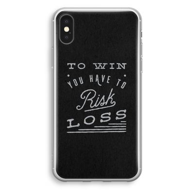 Risk loss: iPhone XS Transparant Hoesje