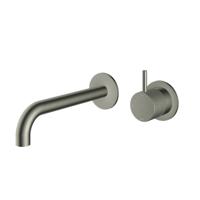 Hotbath Cobber X - Wastafelmengkraan - zonder Waste - Laag - Geborsteld Nikkel - Inbouw - Nikkel - V01