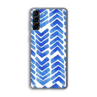 Blauwe pijlen: Samsung Galaxy S21 Plus Transparant Hoesje