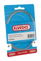 Schakel binnenkabel Elvedes 2250mm RVS Ø1,1mm Shimano / Huret N-nippel en T-nippel (op kaart) - Zilver