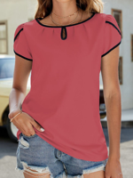 Plain Crew Neck Regular Fit Casual Shirt