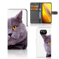 Xiaomi Poco X3 | Poco X3 Pro Telefoonhoesje met Pasjes Kat - thumbnail
