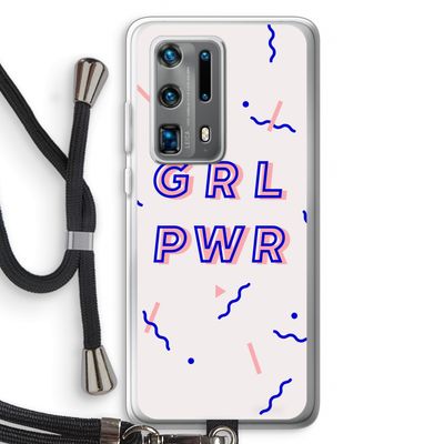 GRL PWR: Huawei P40 Pro Plus Transparant Hoesje met koord