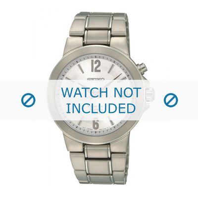 Seiko horlogeband SKA479P1 / 5M62 0BE0 Titanium Zilver