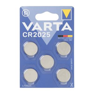 Varta knoopcel batterijen - CR2025 - set van 5